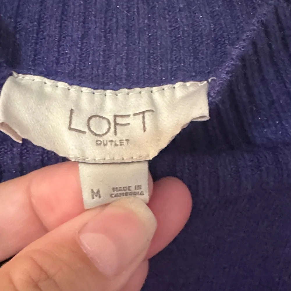 LOFT Deep Purple Knit Top